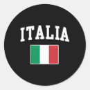 Recherche de famille italienne autocollants Drapeau de l'italie