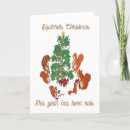 Recherche de écureuil noël cartes Saisonnier