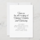 Recherche de danse de dîner invitations Noir et blanc