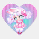Recherche de lapin kawaii autocollants Coeur