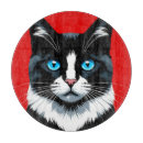 Recherche de chat noir et blanc planches à découper Illustration