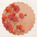 Suche nach roter mohnblumen untersetzer Blumenmuster