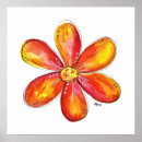 Recherche de fleurs oranges et rouges posters Moderne