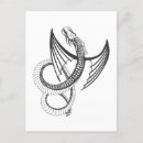 Recherche de dragon noir cartes postales Mythique