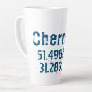 Recherche de longitude tasses Latitude et longitude