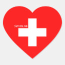 Recherche de coeur suisse autocollants Drapeaux du monde