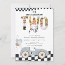 Recherche de de deux ans anniversaire invitations Voiture de course