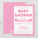 Recherche de rayures roses invitations Baby