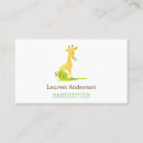 Recherche de fournisseurs cartes visite Babysitter