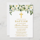 Recherche de blanc baptême invitations Croix d'or
