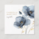 Recherche de fleurs bleues cartes visite Customer