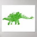 Suche nach grüner dinosaurier poster Aquarell