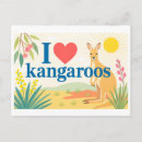 Recherche de kangourous cartes postales Illustration