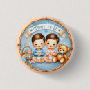 Recherche de baby shower jumeau badges Aquarelle