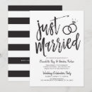 Recherche de juste marié invitations Noir et blanc
