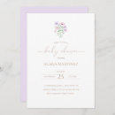 Recherche de purple floral invitations Petite fille