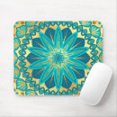 Recherche de mandala bleu tapis souris Élégant