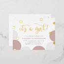 Recherche de rose gold baby shower invitations Calligraphie