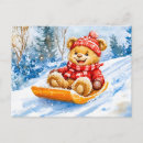 Recherche de descente cartes postales Hiver