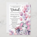 Recherche de elephant baby shower fille invitations Rose
