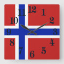 Recherche de norvège horloges Drapeau