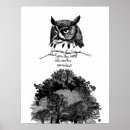 Recherche de illustration hibou posters Noir et blanc
