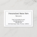 Recherche de de technicien visite cartes visite Manicuriste
