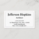 Recherche de architecte cartes visite Simple