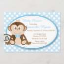 Recherche de singe brun invitations Bleu
