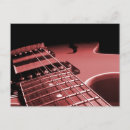 Recherche de guitare électrique rouge cartes postales Rock