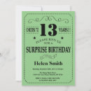 Recherche de vert noir invitations Fête d'anniversaire