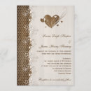 Recherche de bois et dentelle mariage invitations Tendance