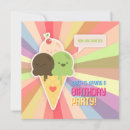 Recherche de glace kawaii invitations Mignon