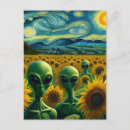 Recherche de alien vert cartes postales Ai généré