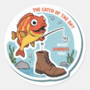 Recherche de canne pêche autocollants Drôle