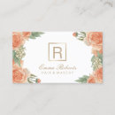 Recherche de monogramme floral cartes visite Salon