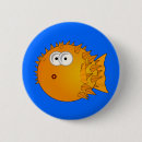 Recherche de poissons mignons badges Drôle