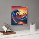 Suche nach hokusai poster wanduhren Ozean
