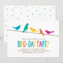 Recherche de oiseau coloré invitations Pour enfants