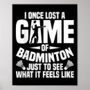Recherche de le badminton posters Drôle