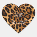 Recherche de coeur léopard autocollants Girly