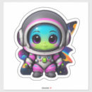 Recherche de alien bleu autocollants Espace