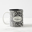 Recherche de monogramme zèbre tasses Noir et blanc