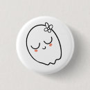 Recherche de fantôme mignon badges Blanc