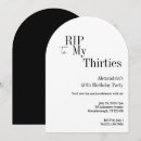 Recherche de 30s invitations Noir et blanc