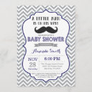 Recherche de navy baby shower invitations Chevron