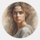 Recherche de dessin de crayon autocollants Femme