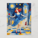 Recherche de danseurs bleus cartes postales Danser