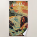 Recherche de hawaiian serviettes de plage Vintage
