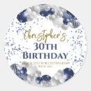 Recherche de anniversaire masculin autocollants Bleu marine